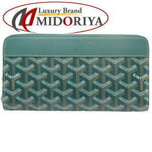 Goyard Matignon Herringbone Wallet Leather Green